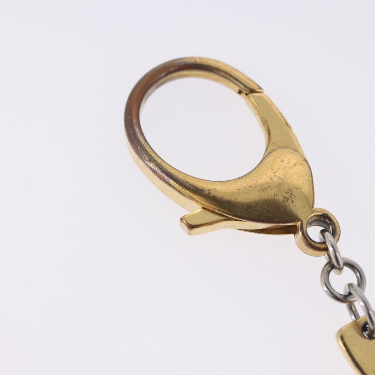 LOUIS VUITTON Ring Key Holder Metal 4 Set Gold Tone Red Green LV Auth bs36517