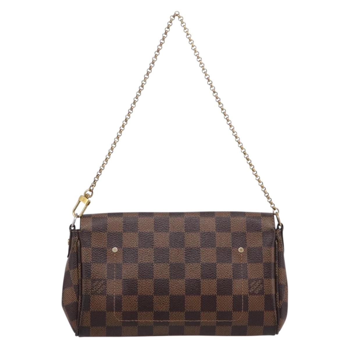 LOUIS VUITTON Damier Ebene Favorit PM Shoulder Bag N41276 LV Auth bs36519
