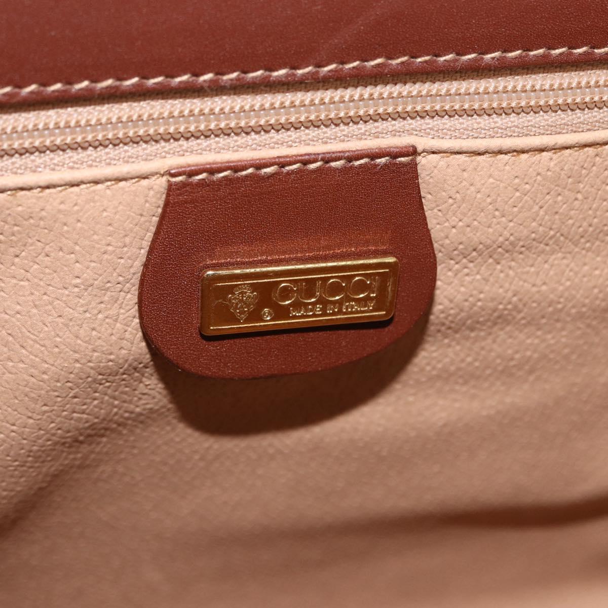 GUCCI GG Canvas Shoulder Bag Brown Gold 001 261 0613 Auth bs36525