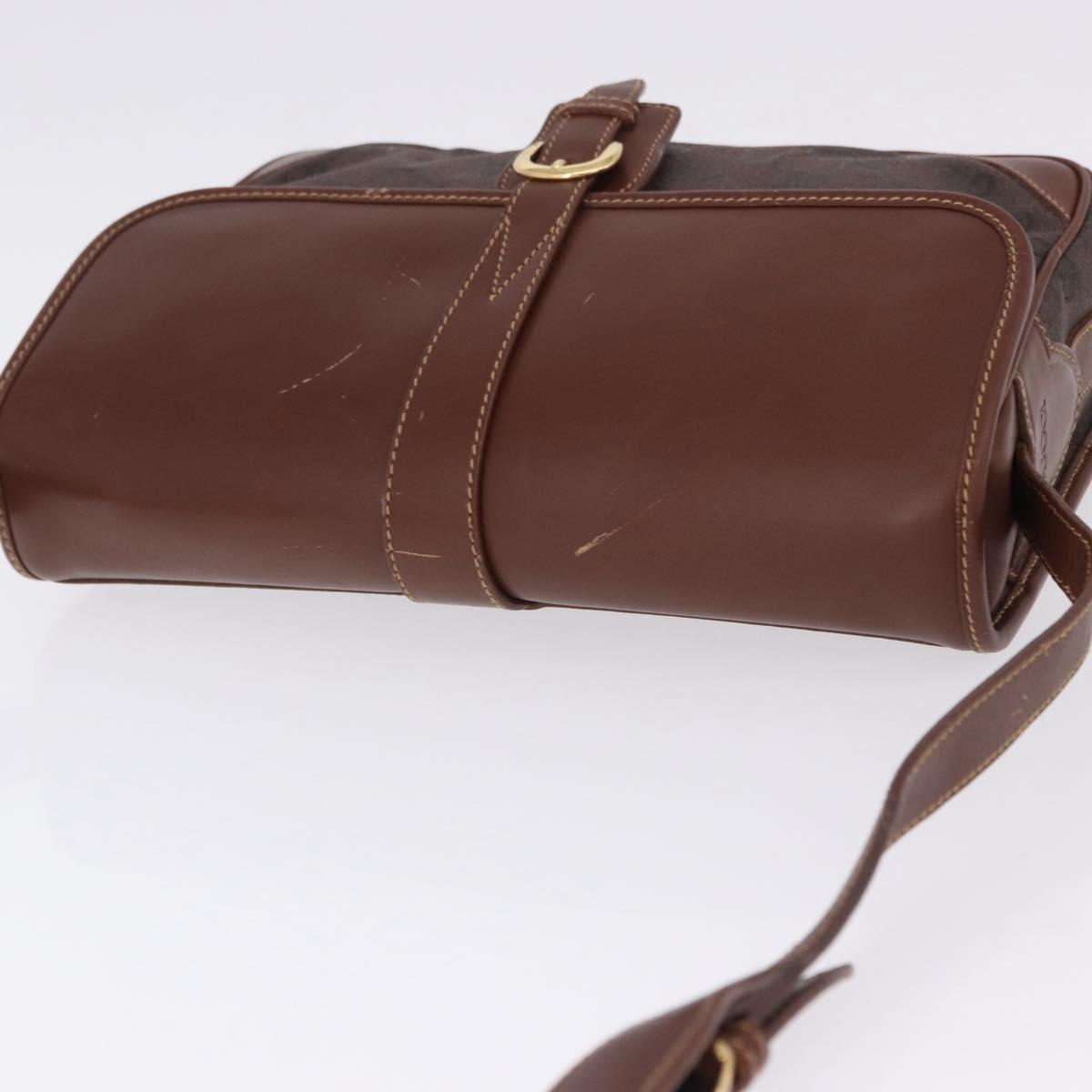 GUCCI GG Canvas Shoulder Bag Brown Gold 001 261 0613 Auth bs36525