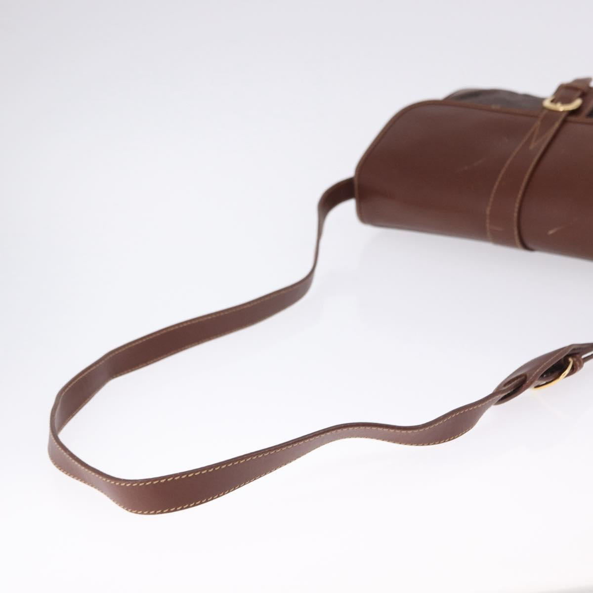 GUCCI GG Canvas Shoulder Bag Brown Gold 001 261 0613 Auth bs36525