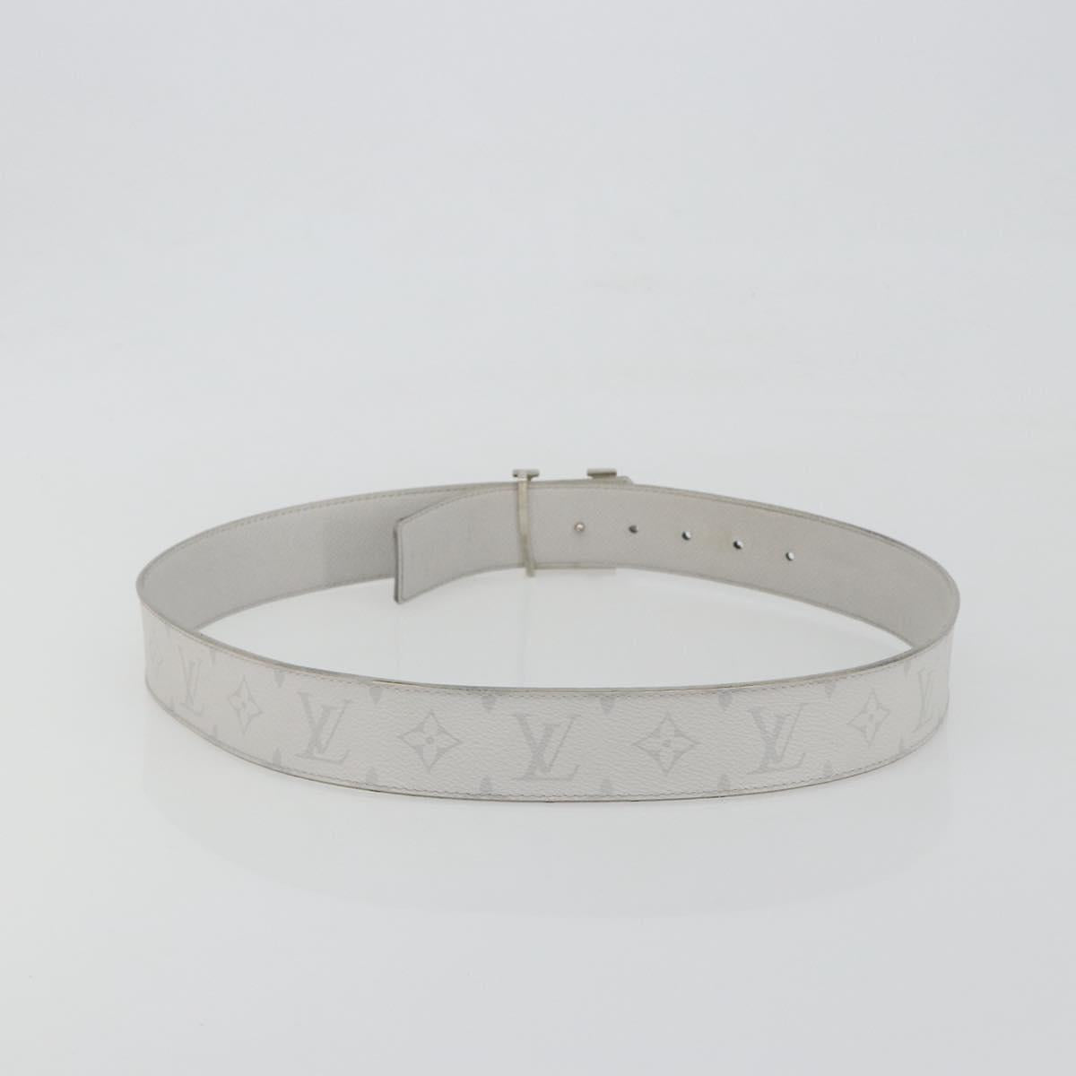 LOUIS VUITTON Monogram Eclipse Taigalama Ceinture LV Initials M0158 Auth bs36534