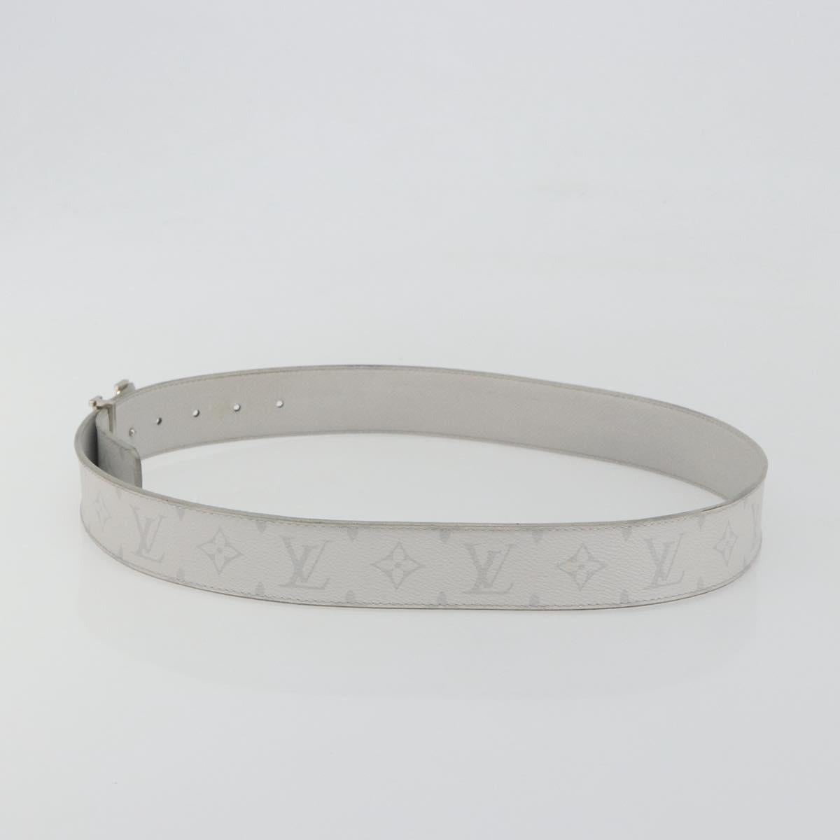 LOUIS VUITTON Monogram Eclipse Taigalama Ceinture LV Initials M0158 Auth bs36534