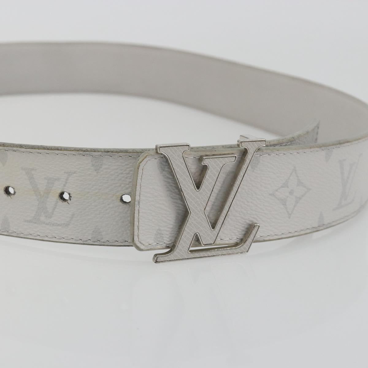 LOUIS VUITTON Monogram Eclipse Taigalama Ceinture LV Initials M0158 Auth bs36534