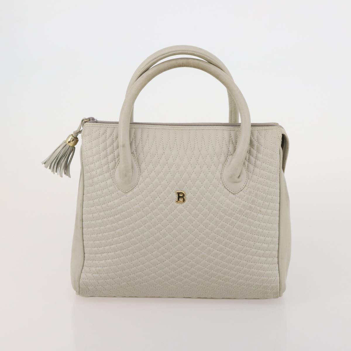 BALLY Shoulder Bag Leather 2 Set Black White Auth bs36550
