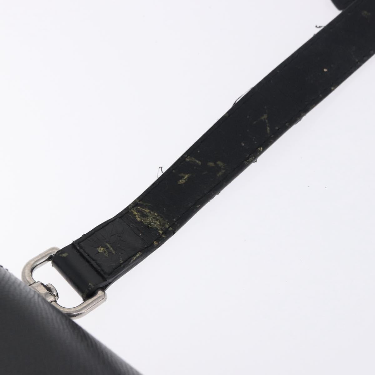 Salvatore Ferragamo Boston Bag Leather 2way Black Silver Auth bs36559
