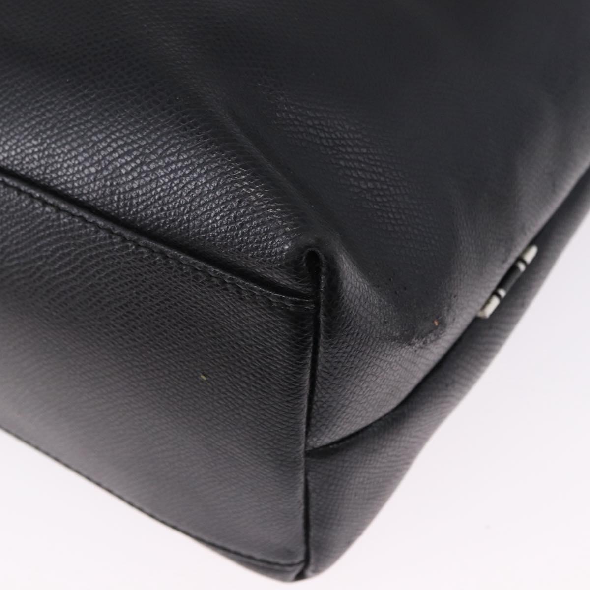 Salvatore Ferragamo Boston Bag Leather 2way Black Silver Auth bs36559
