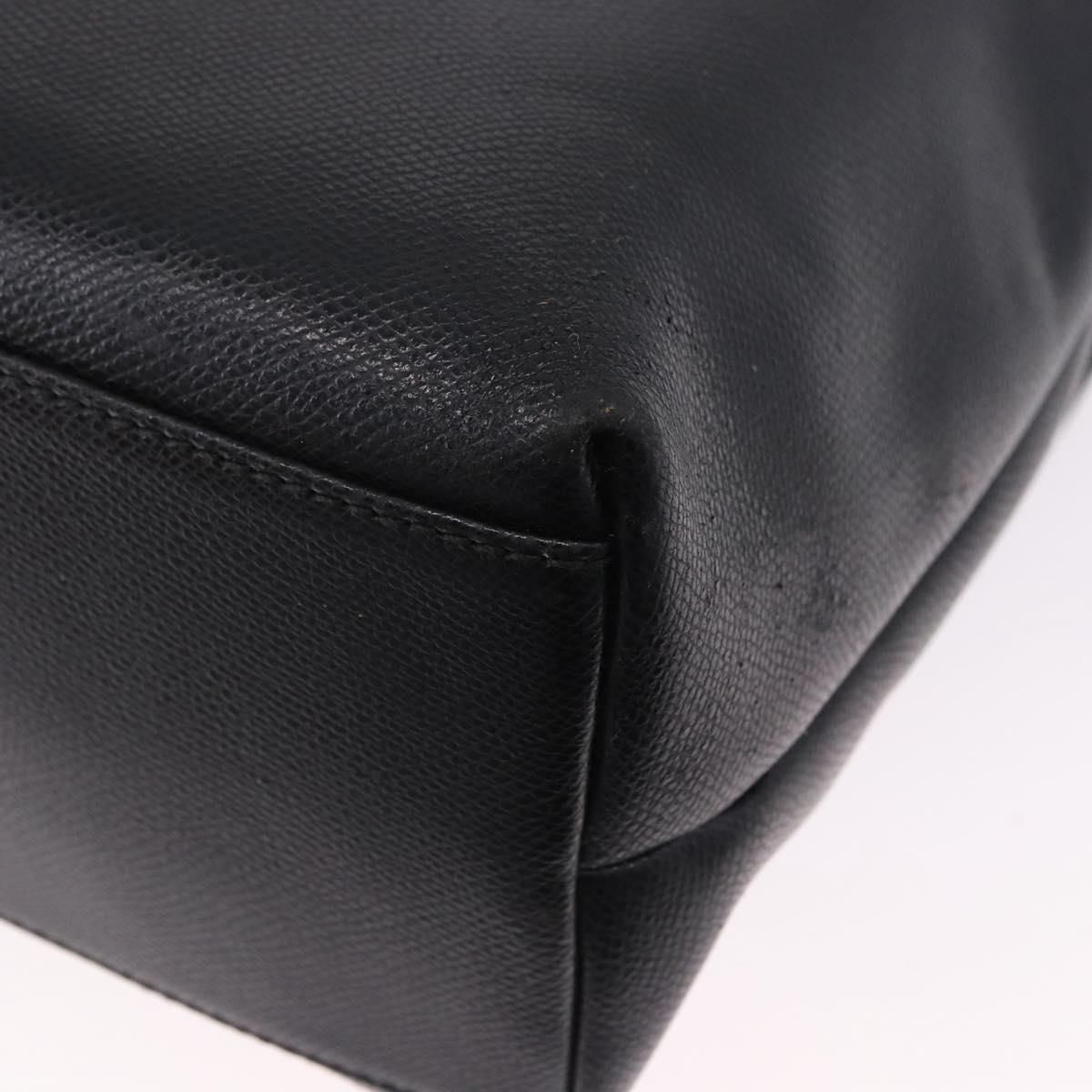 Salvatore Ferragamo Boston Bag Leather 2way Black Silver Auth bs36559