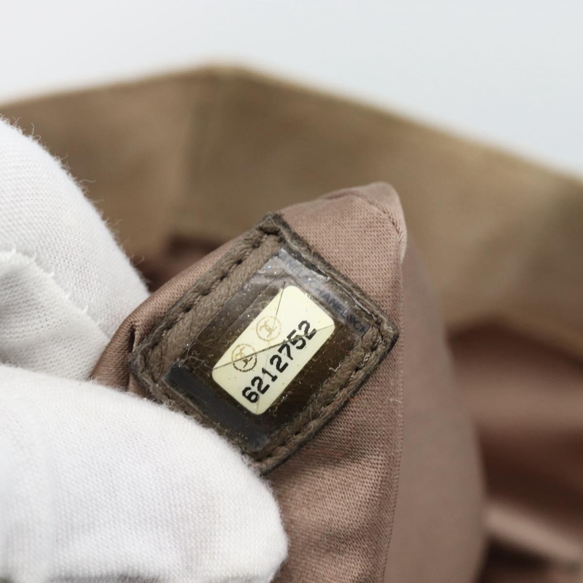 CHANEL Tote Bag Suede Beige CC Auth bs36562