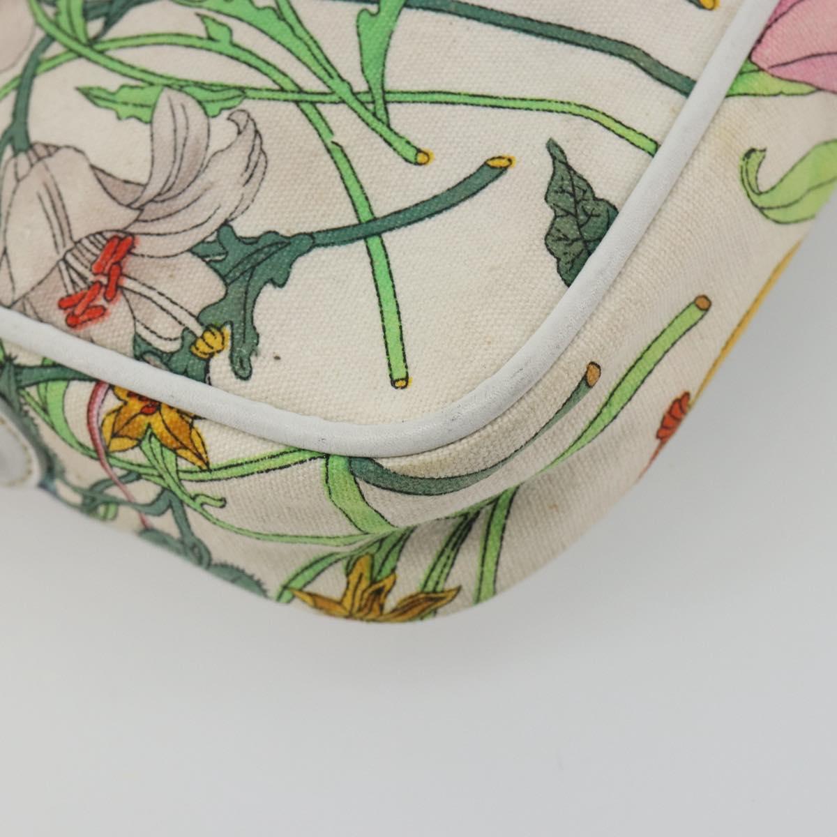 GUCCI Flora Shoulder Bag Canvas Multicolor Gold 007 113 1943 Auth bs36563