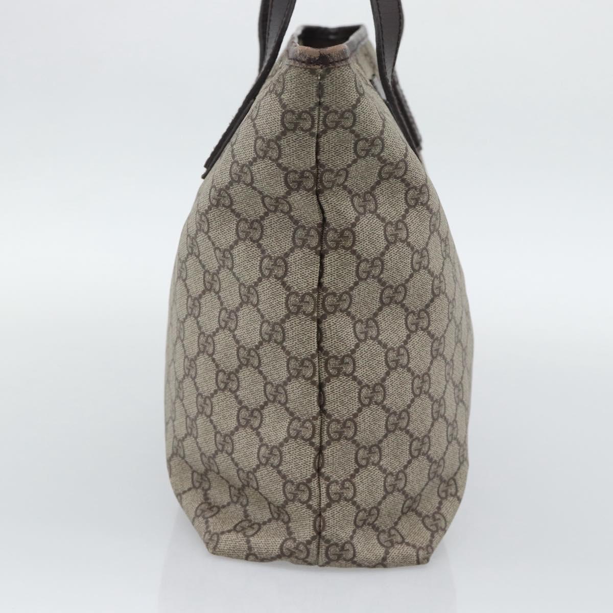 GUCCI GG Supreme Tote Bag PVC Beige 181084 Auth bs36565