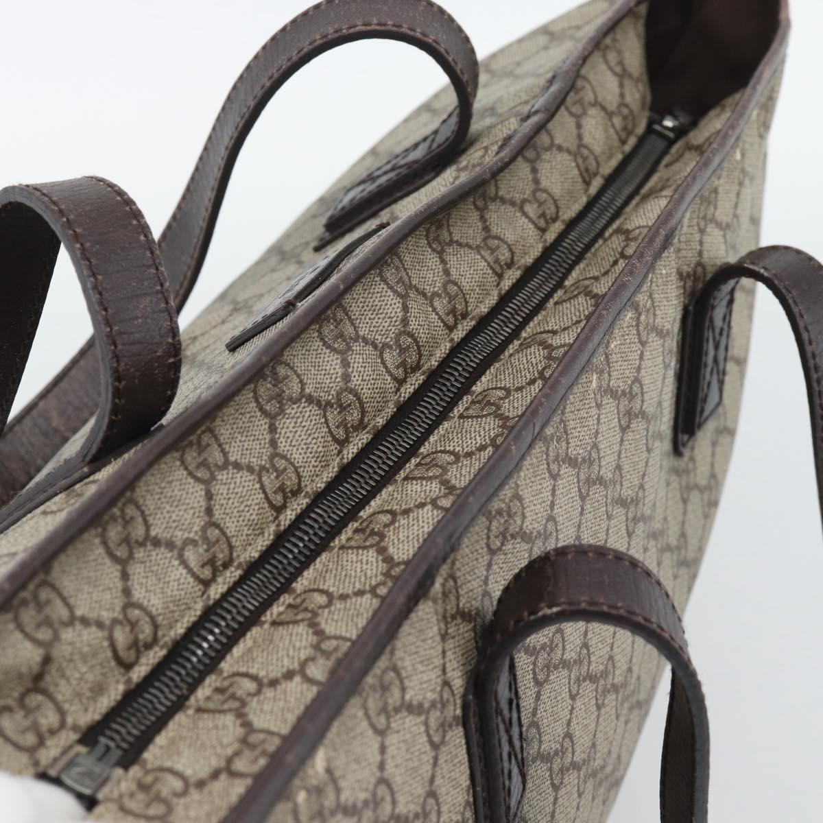 GUCCI GG Supreme Tote Bag PVC Beige 181084 Auth bs36565