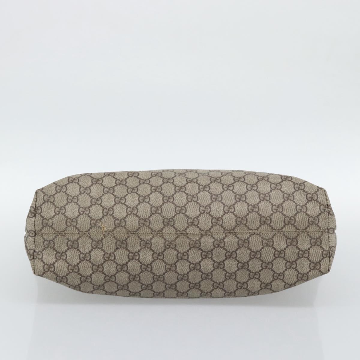 GUCCI GG Supreme Tote Bag PVC Beige 181084 Auth bs36565