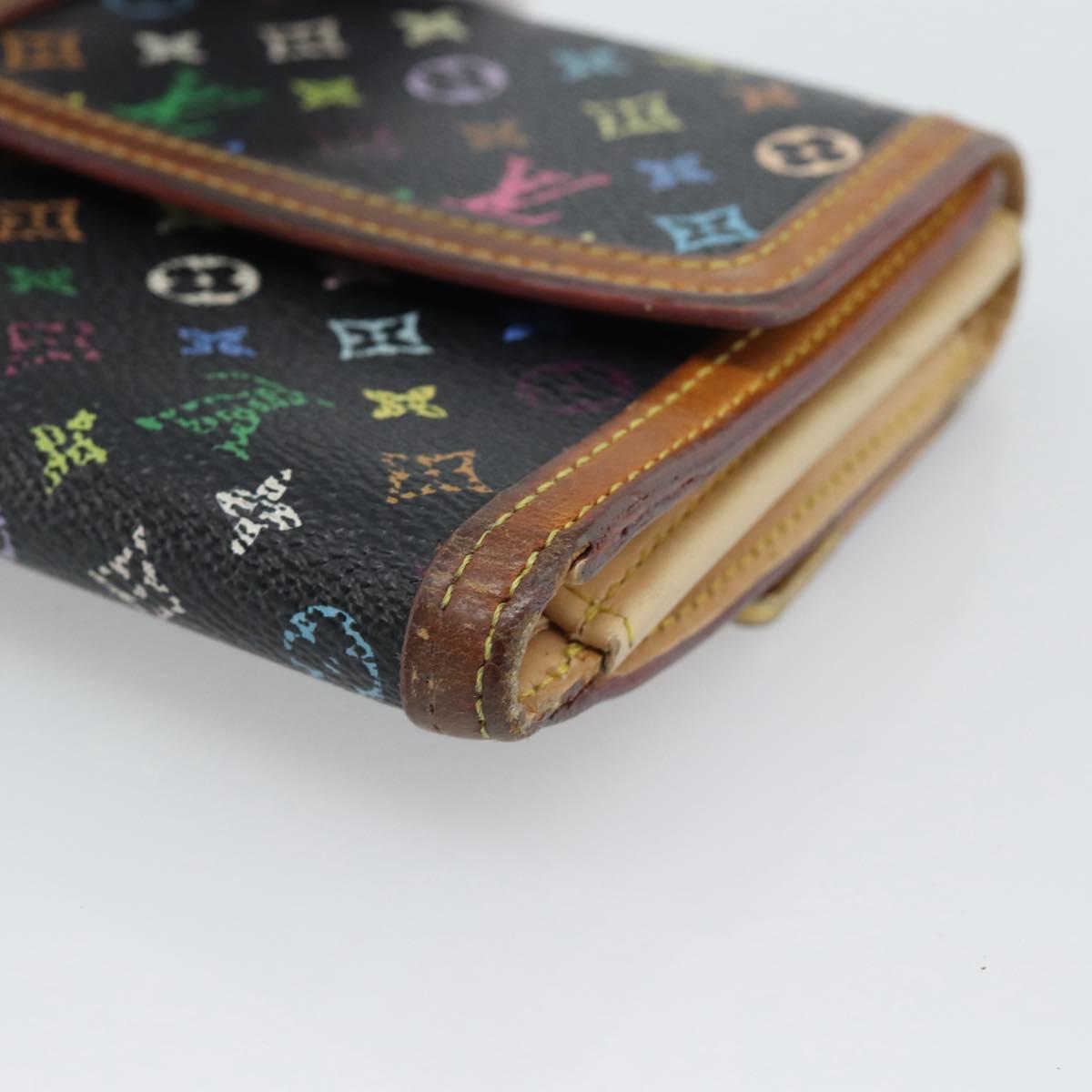 LOUIS VUITTON Multicolor Porte Monnaie Billets Cartes Credit M92984 Auth bs36569