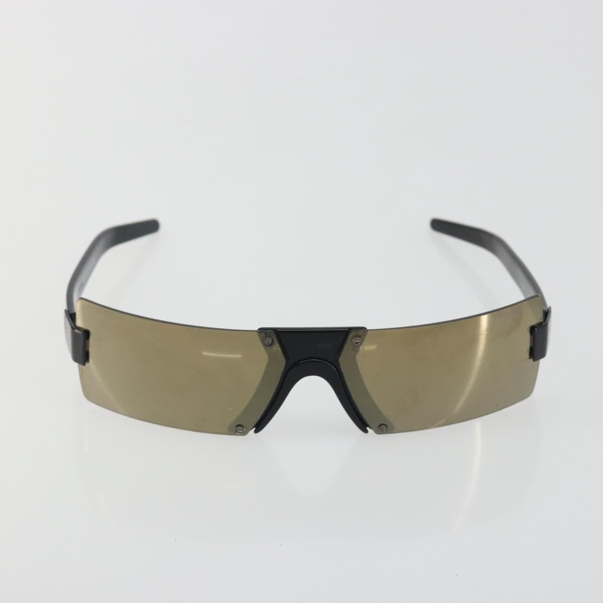 CHANEL Sunglasses plastic Black CC Auth bs36572