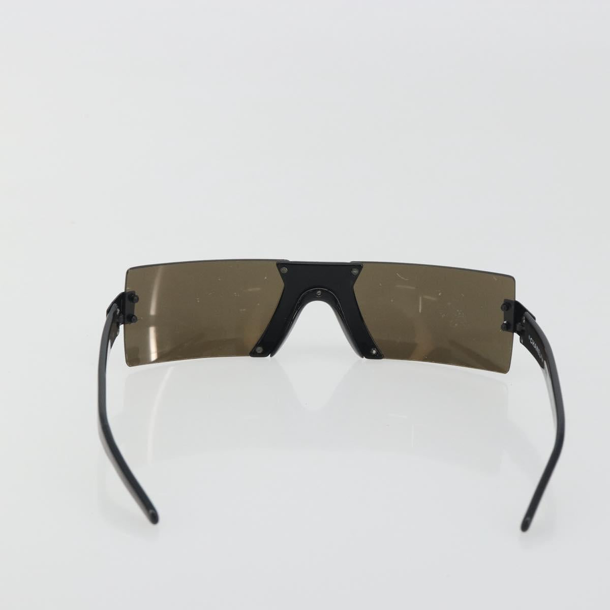 CHANEL Sunglasses plastic Black CC Auth bs36572