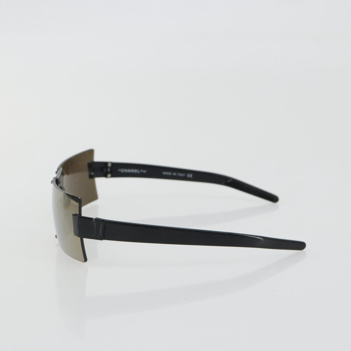 CHANEL Sunglasses plastic Black CC Auth bs36572