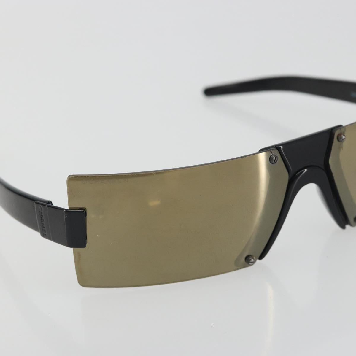CHANEL Sunglasses plastic Black CC Auth bs36572