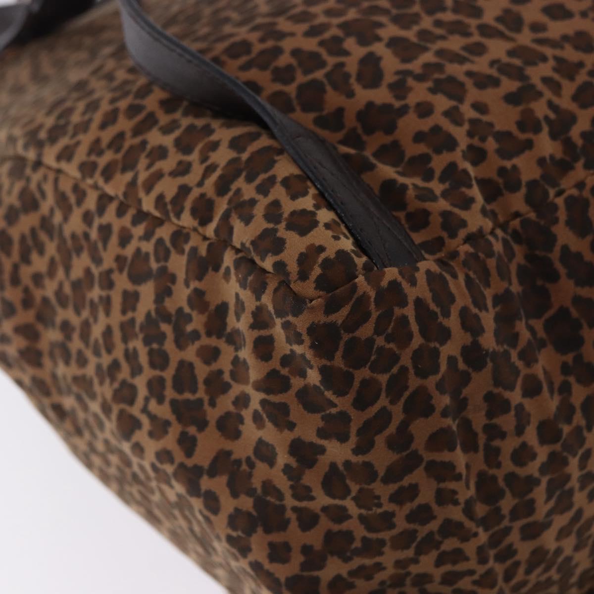 BOTTEGA VENETA Backpack Nylon Brown Gold Auth bs36573