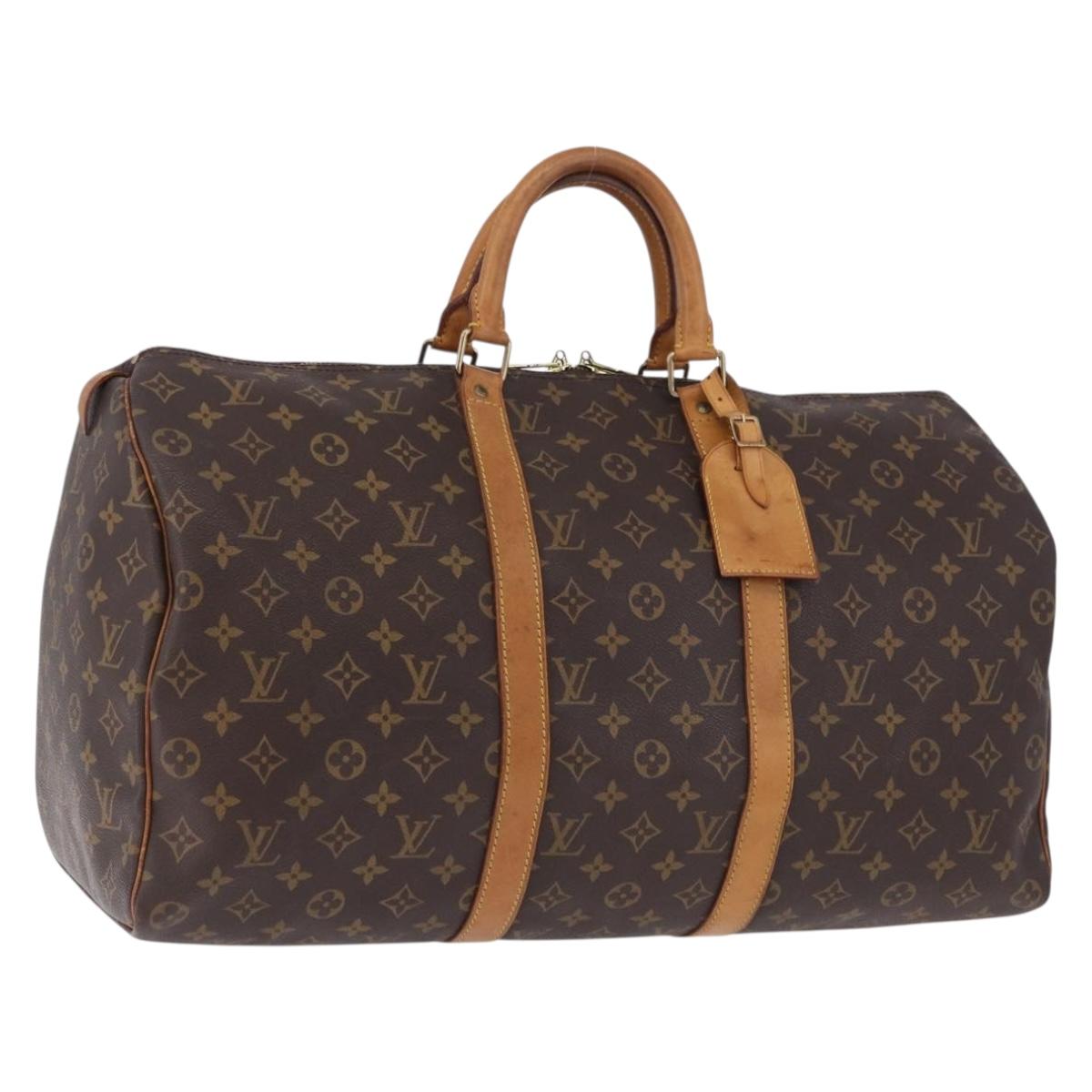 LOUIS VUITTON Monogram Keepall 50 Boston Bag M41426 LV Auth bs36574