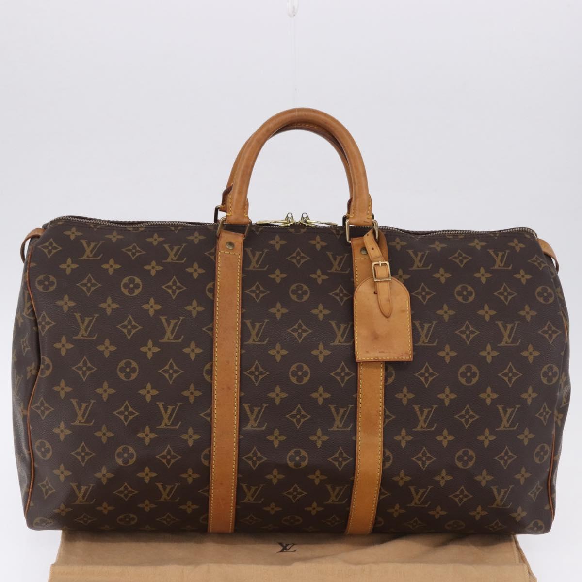 LOUIS VUITTON Monogram Keepall 50 Boston Bag M41426 LV Auth bs36574