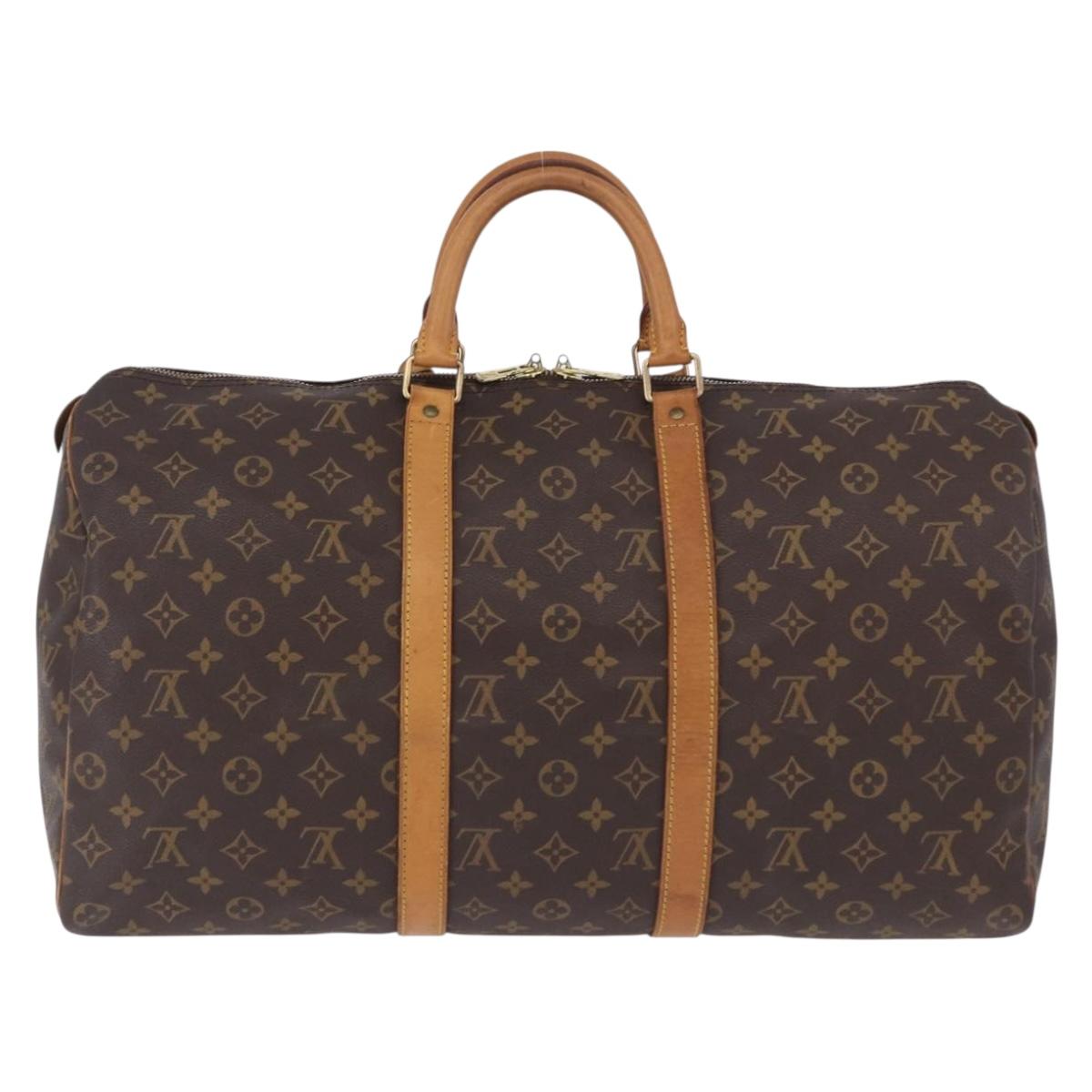 LOUIS VUITTON Monogram Keepall 50 Boston Bag M41426 LV Auth bs36574