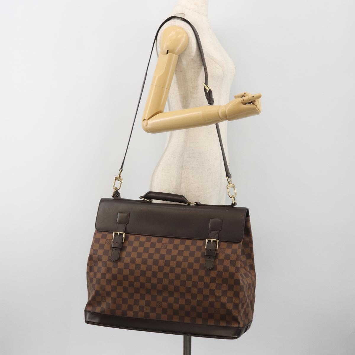 LOUIS VUITTON Damier Ebene West End PM Boston Bag 2way N41130 LV Auth bs36579A