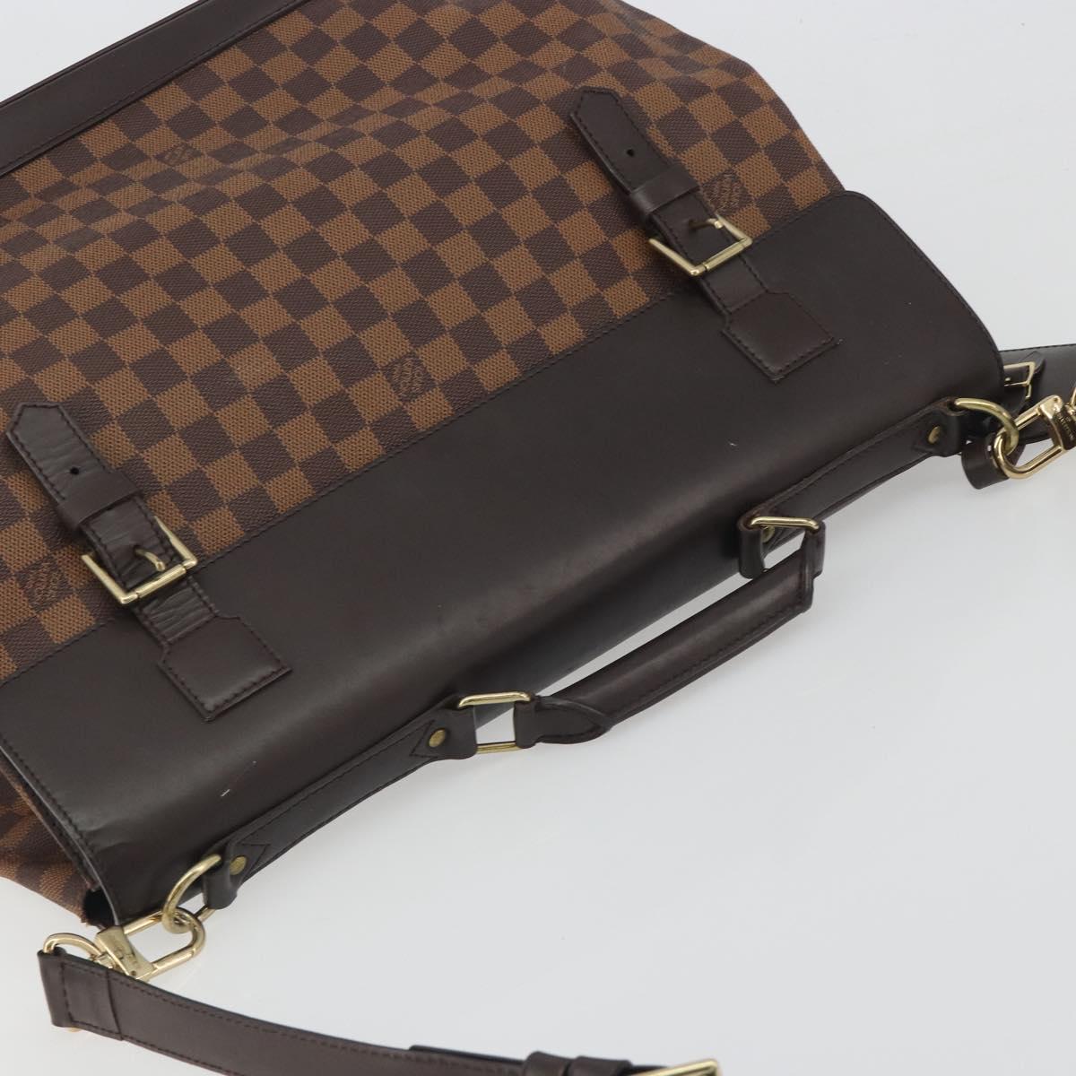 LOUIS VUITTON Damier Ebene West End PM Boston Bag 2way N41130 LV Auth bs36579A