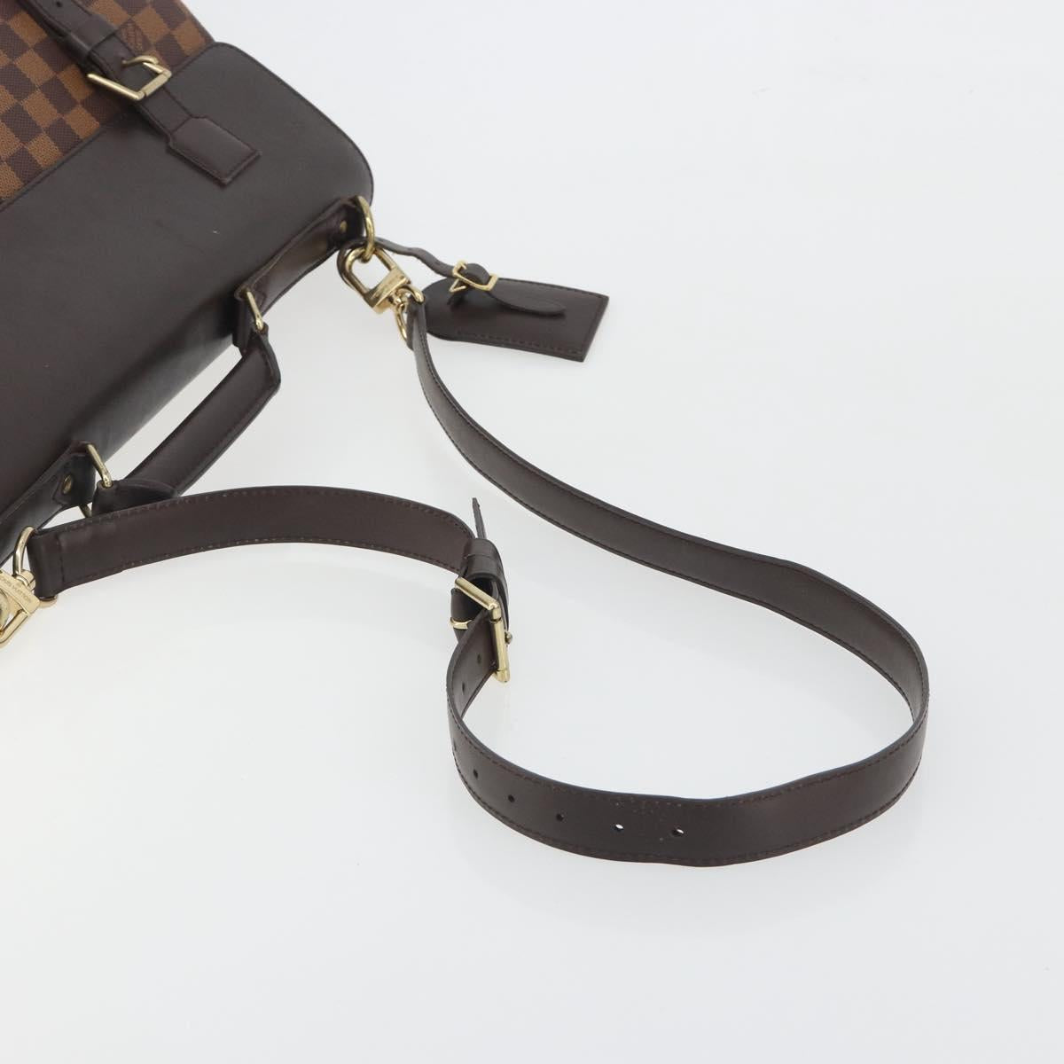 LOUIS VUITTON Damier Ebene West End PM Boston Bag 2way N41130 LV Auth bs36579A