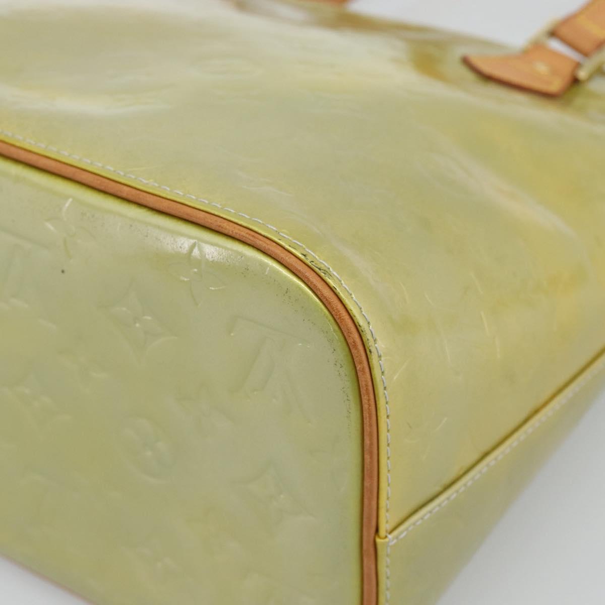 LOUIS VUITTON Monogram Vernis Houston Hand Bag Gris M91053 LV Auth bs36580