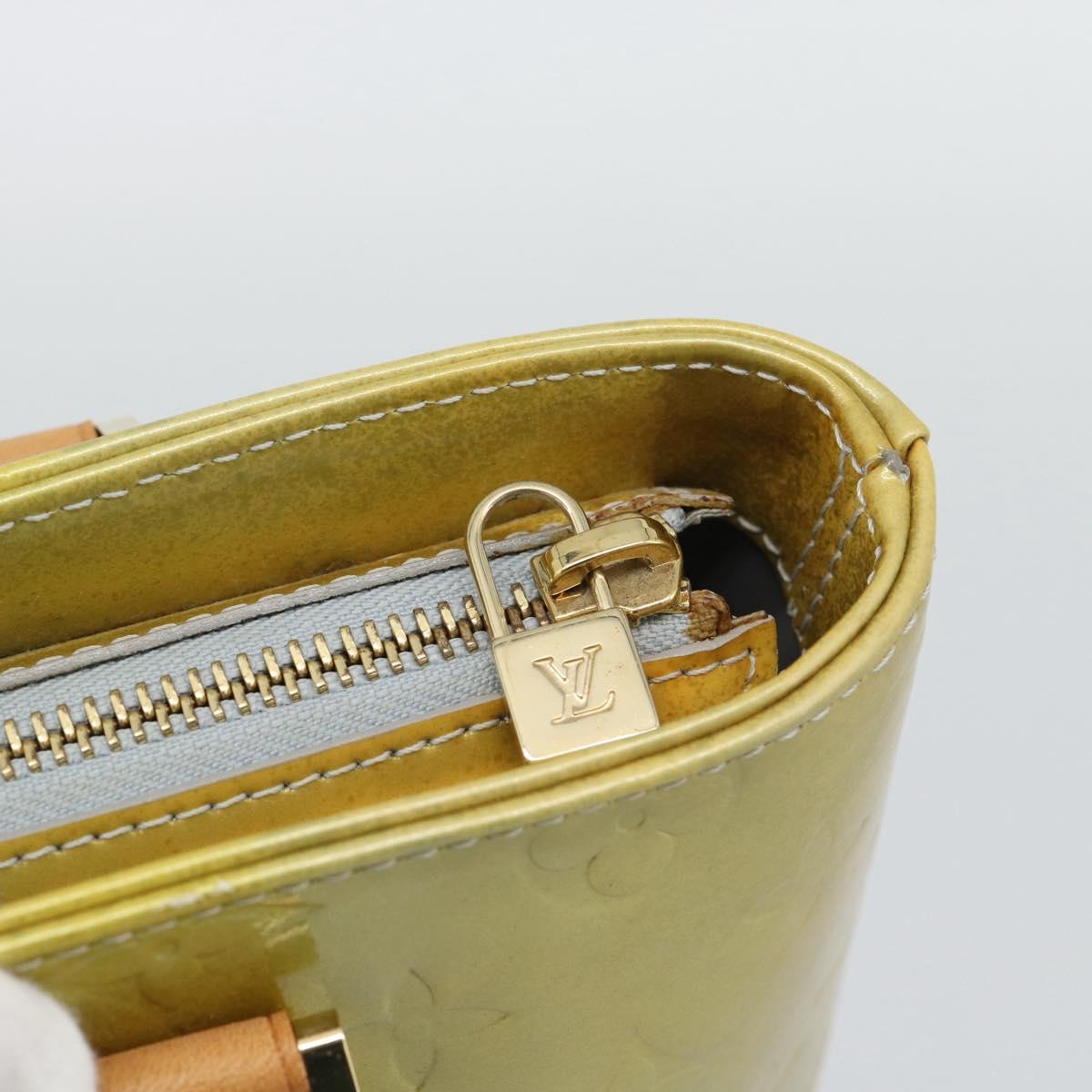 LOUIS VUITTON Monogram Vernis Houston Hand Bag Gris M91053 LV Auth bs36580