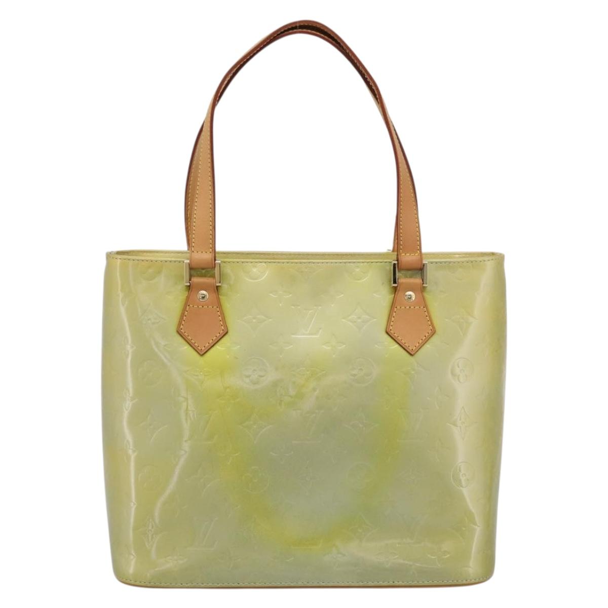 LOUIS VUITTON Monogram Vernis Houston Hand Bag Gris M91053 LV Auth bs36580