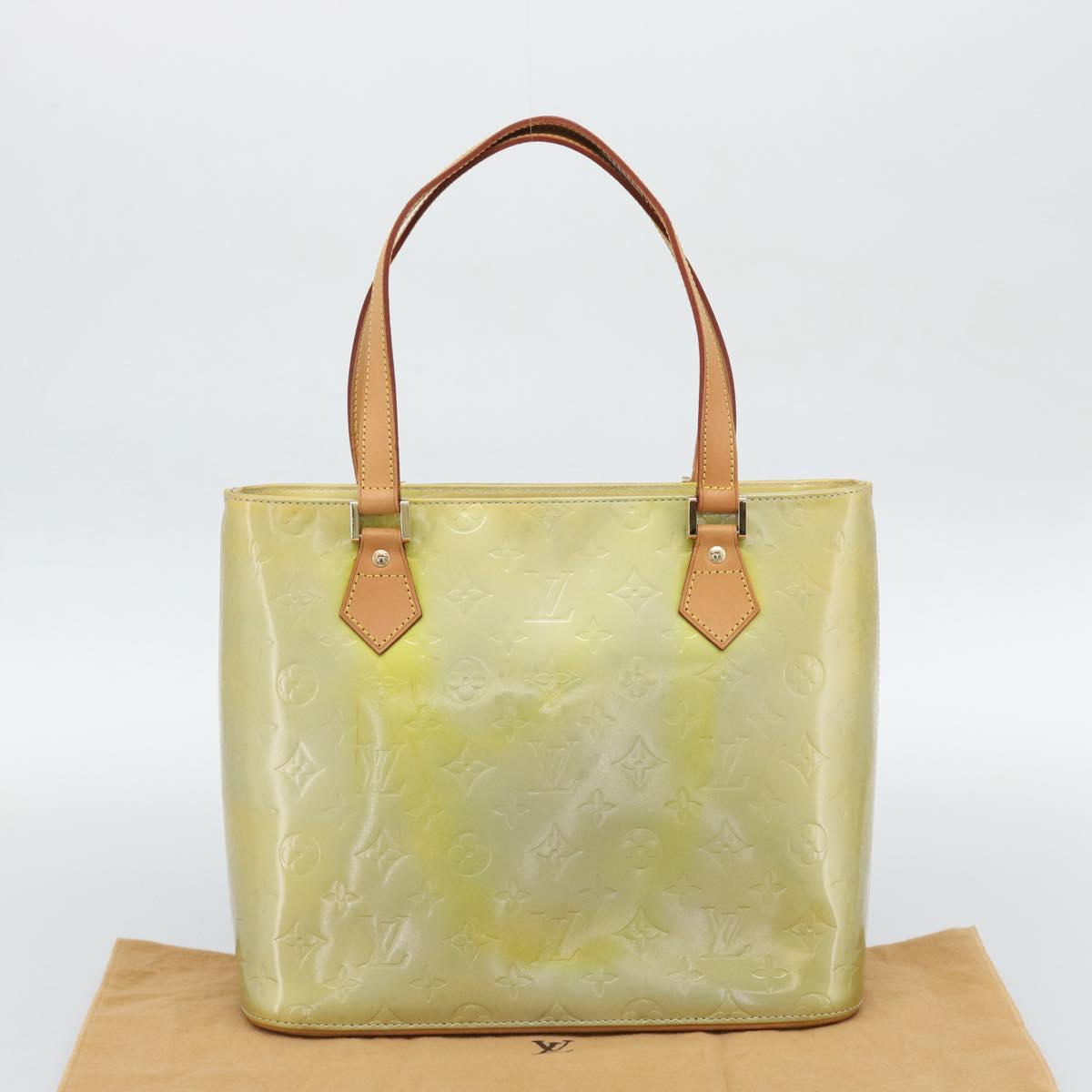 LOUIS VUITTON Monogram Vernis Houston Hand Bag Gris M91053 LV Auth bs36580