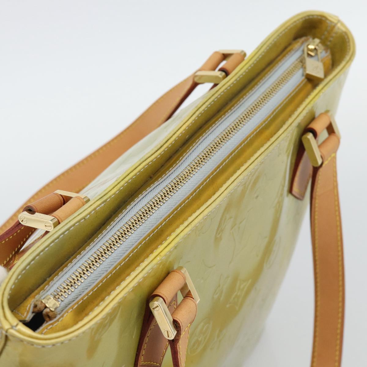 LOUIS VUITTON Monogram Vernis Houston Hand Bag Gris M91053 LV Auth bs36580