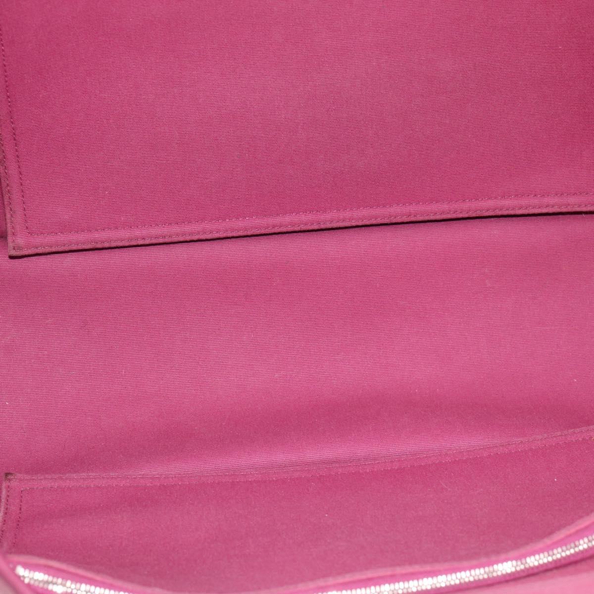 HERMES Kabak Elan PM Hand Bag Canvas Pink Auth bs36581