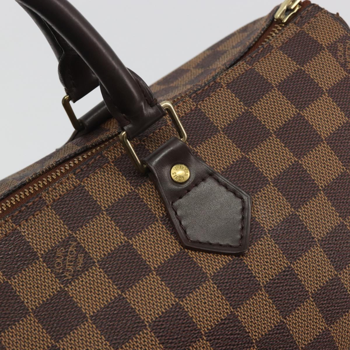 LOUIS VUITTON Damier Ebene Speedy 35 Hand Bag N41363 LV Auth bs36583