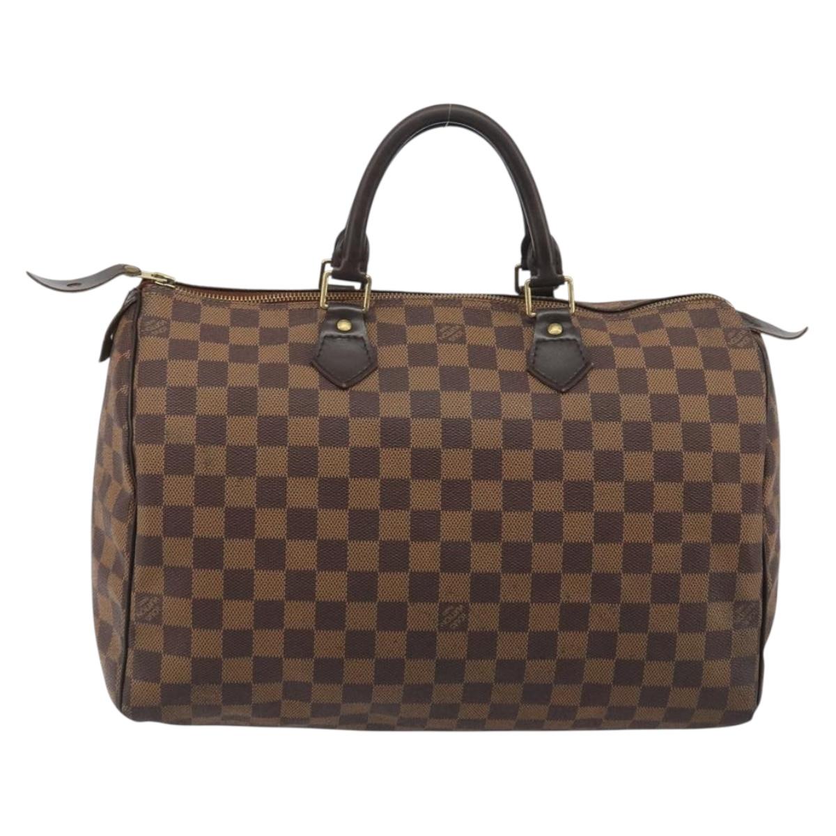LOUIS VUITTON Damier Ebene Speedy 35 Hand Bag N41363 LV Auth bs36583