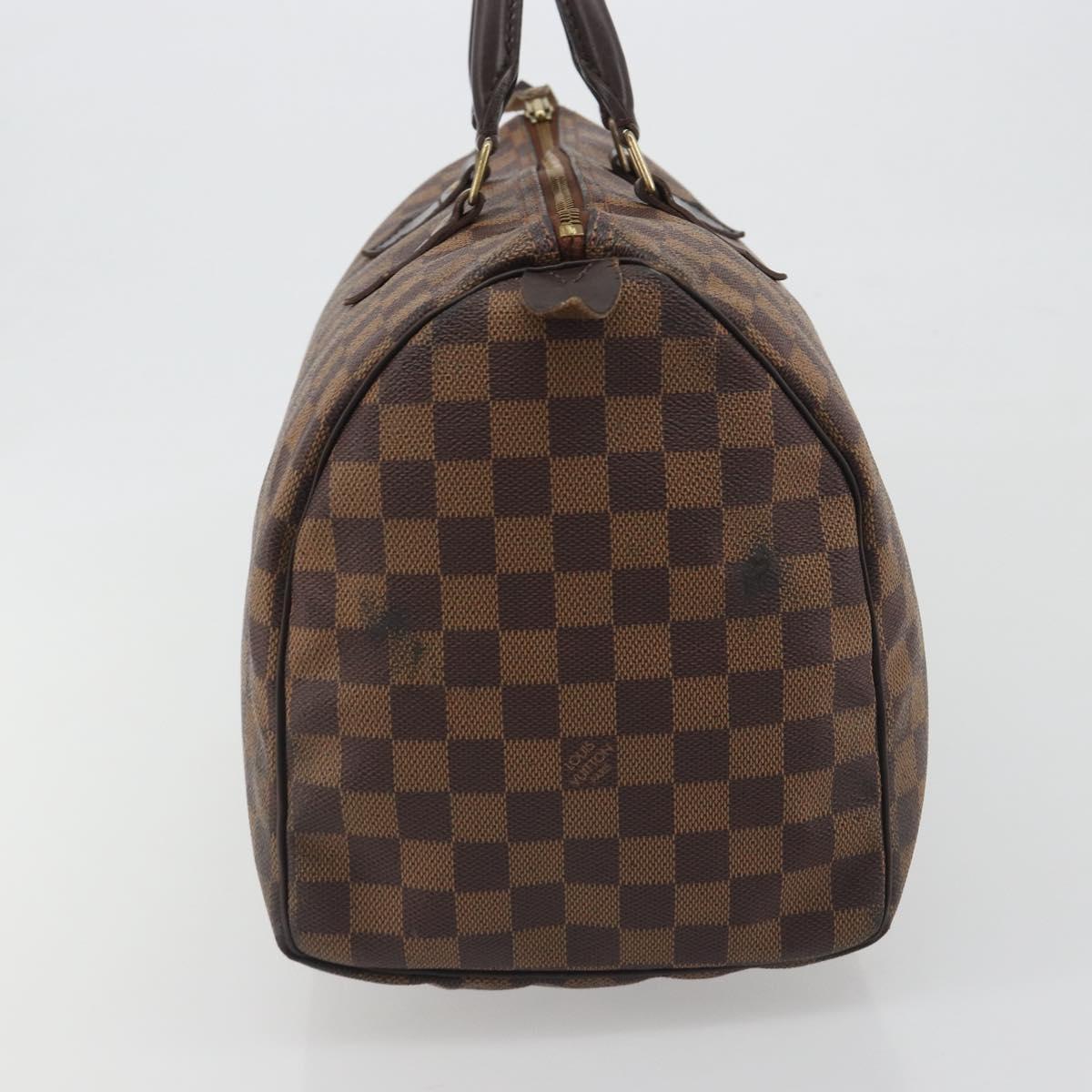 LOUIS VUITTON Damier Ebene Speedy 35 Hand Bag N41363 LV Auth bs36583
