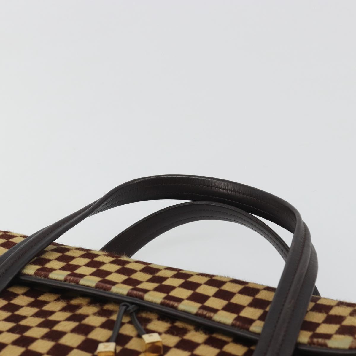 LOUIS VUITTON Damie Sovage Lion Hand Bag Black M92131 LV Auth bs36584