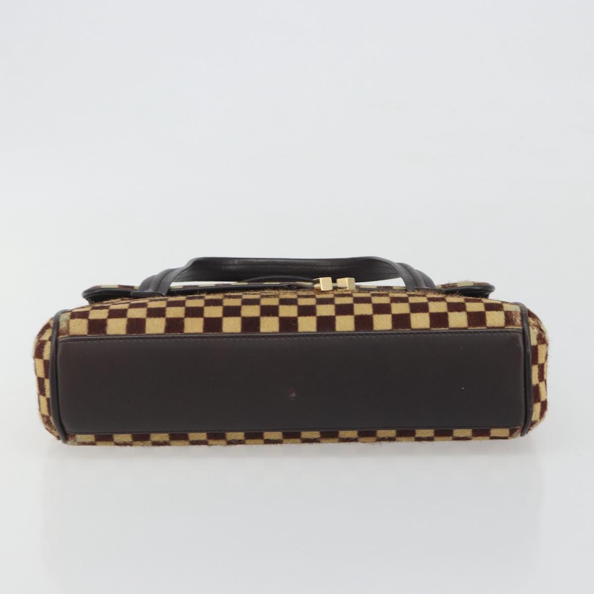 LOUIS VUITTON Damie Sovage Lion Hand Bag Black M92131 LV Auth bs36584