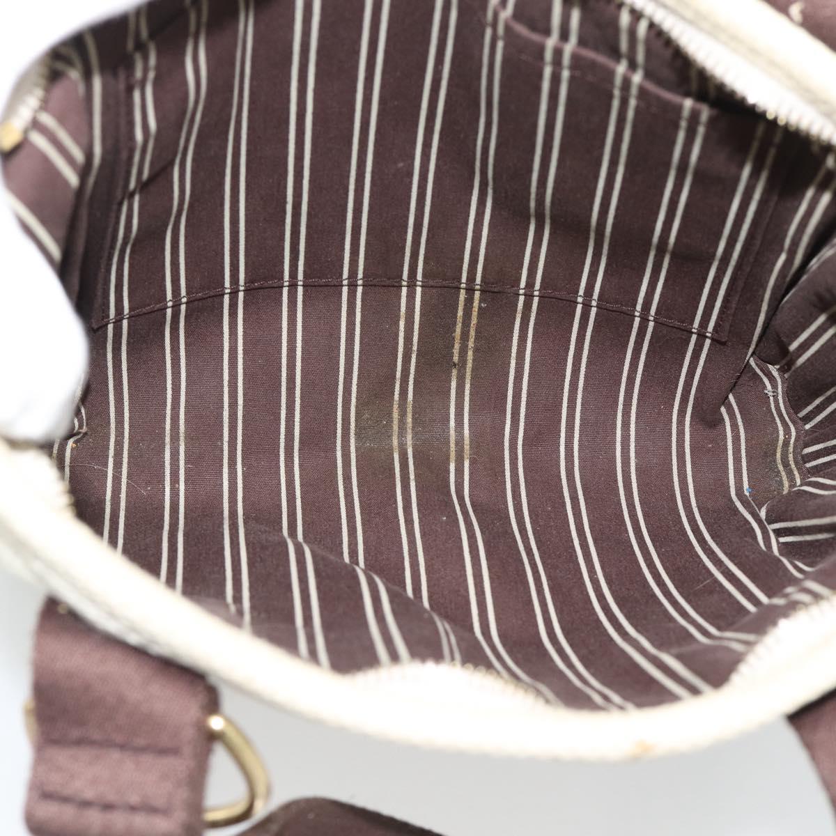LOUIS VUITTON Antigua Cabas PM Tote Bag White Brown M40036 LV Auth bs36588