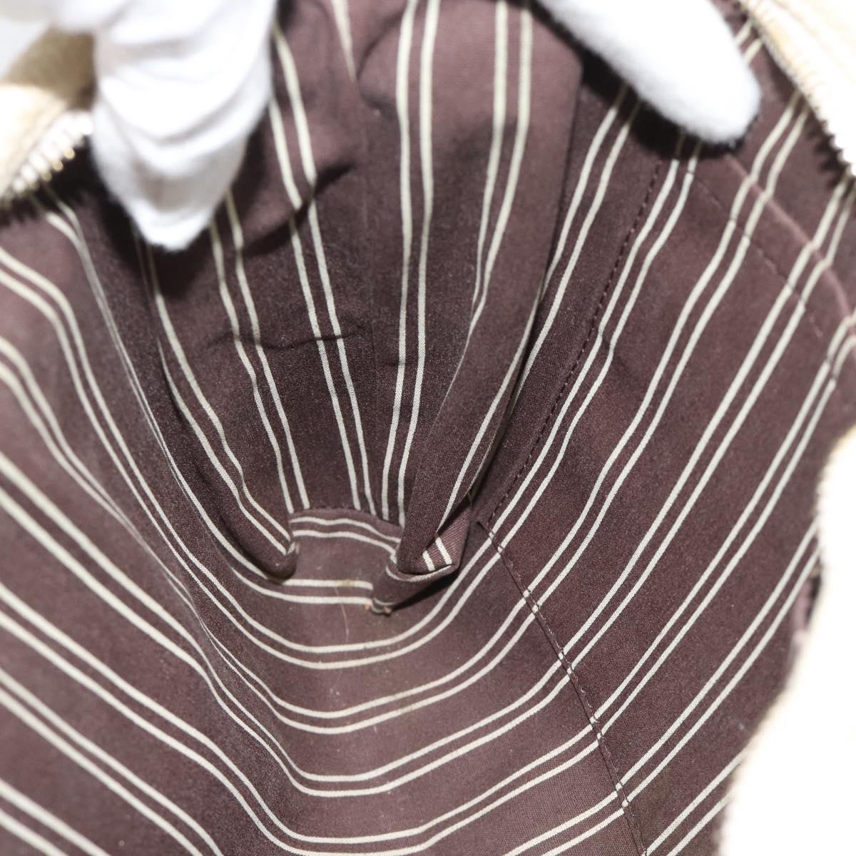 LOUIS VUITTON Antigua Cabas PM Tote Bag White Brown M40036 LV Auth bs36588