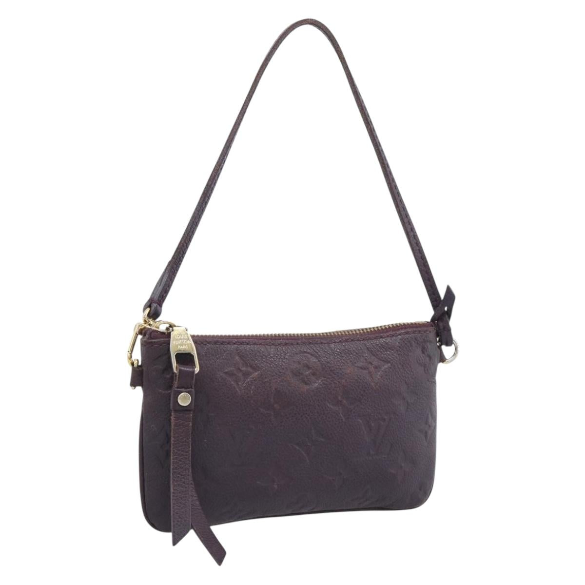 LOUIS VUITTON Monogram Empreinte Citadine PM Pouch Purple LV Auth bs36589