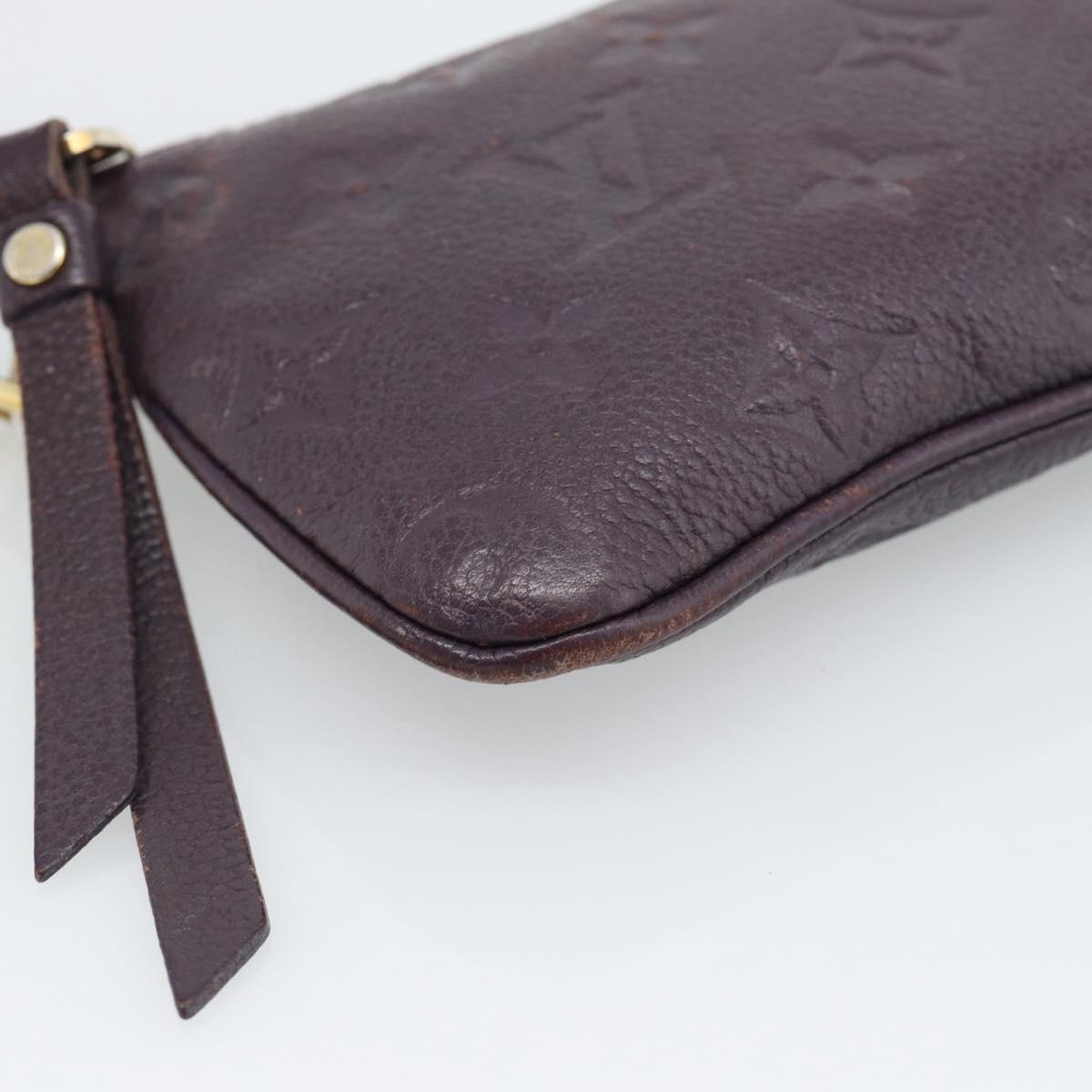 LOUIS VUITTON Monogram Empreinte Citadine PM Pouch Purple LV Auth bs36589