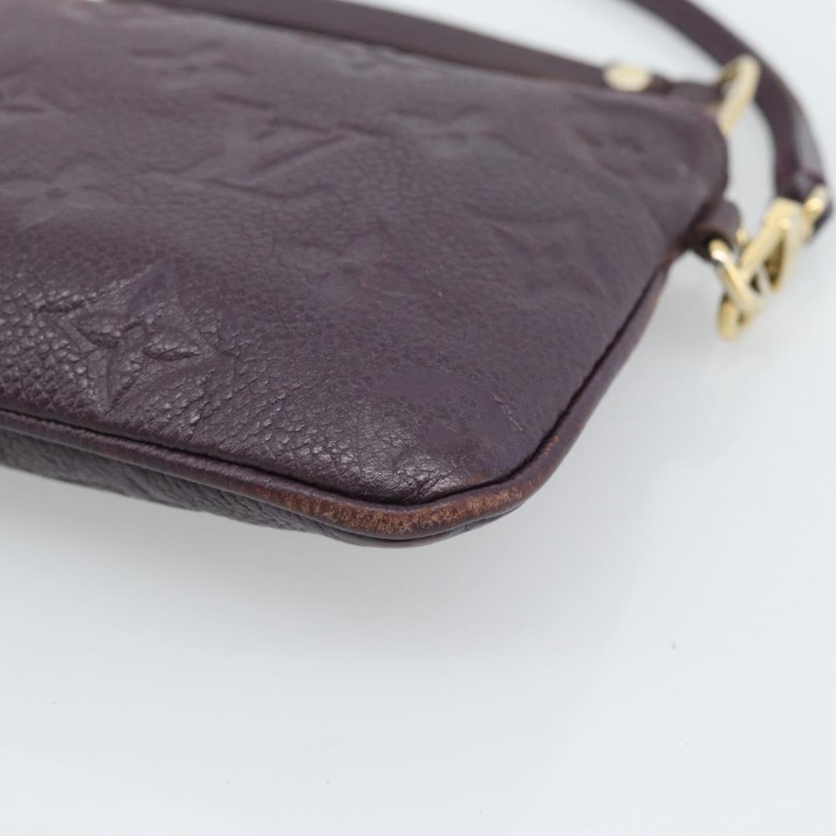 LOUIS VUITTON Monogram Empreinte Citadine PM Pouch Purple LV Auth bs36589