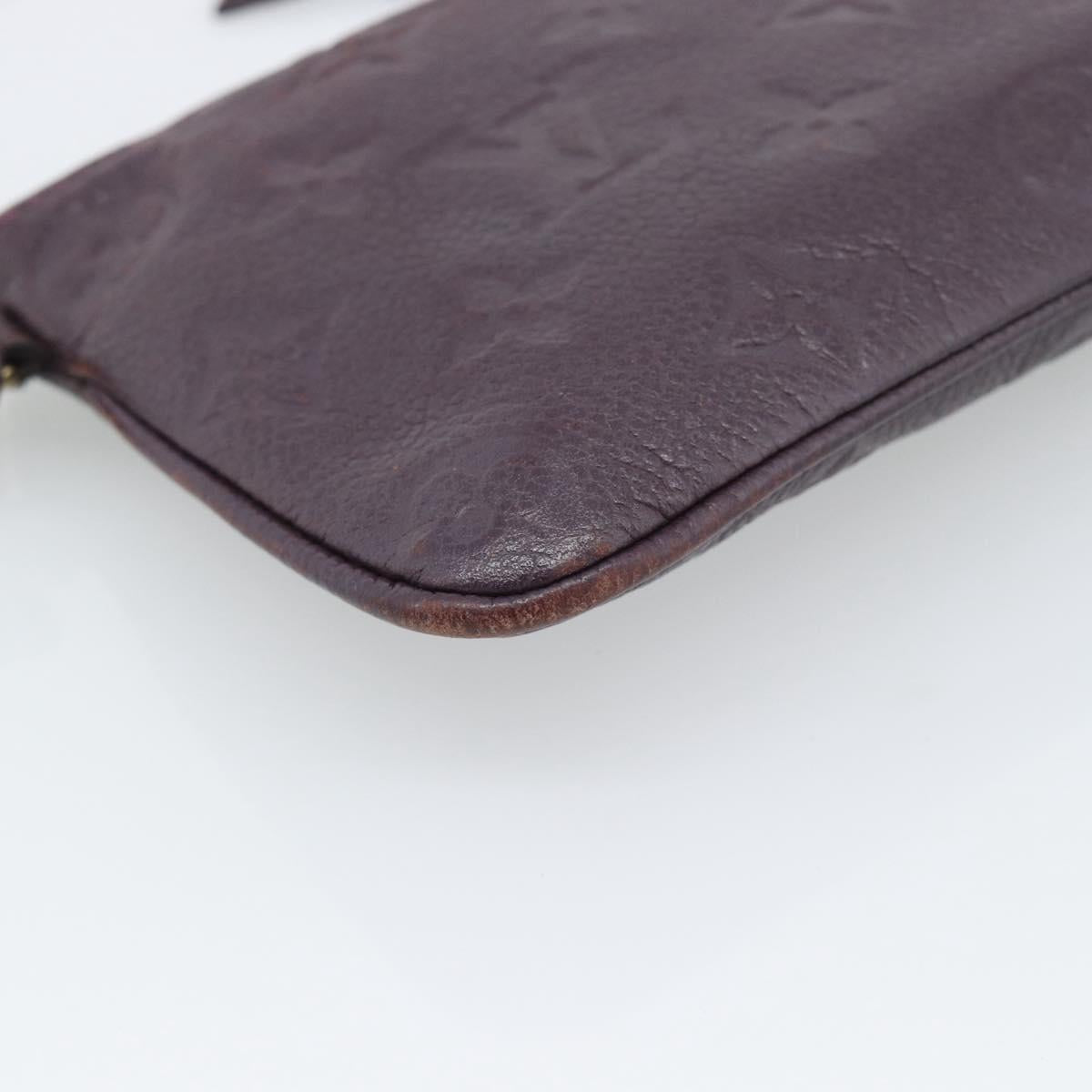 LOUIS VUITTON Monogram Empreinte Citadine PM Pouch Purple LV Auth bs36589