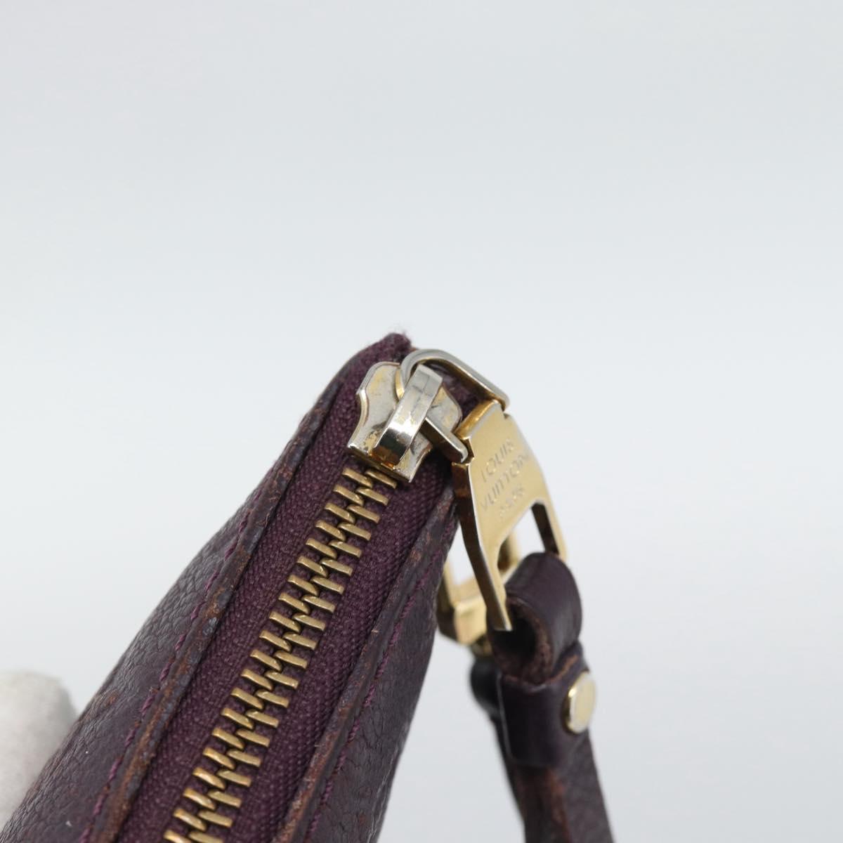LOUIS VUITTON Monogram Empreinte Citadine PM Pouch Purple LV Auth bs36589