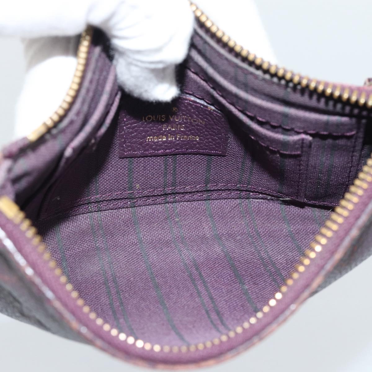LOUIS VUITTON Monogram Empreinte Citadine PM Pouch Purple LV Auth bs36589