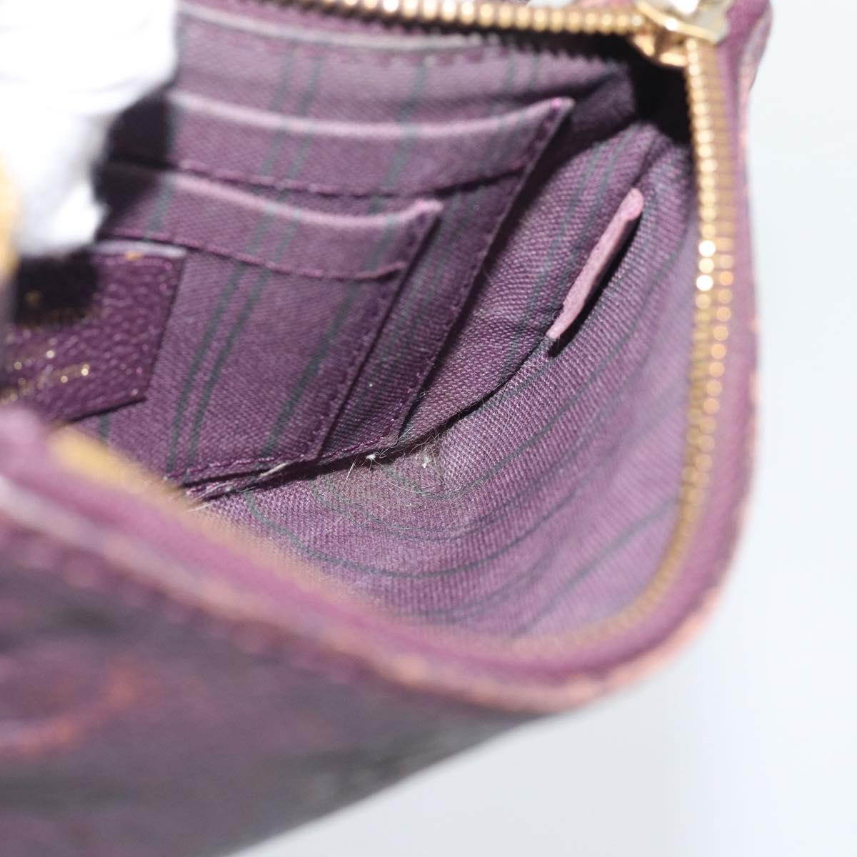 LOUIS VUITTON Monogram Empreinte Citadine PM Pouch Purple LV Auth bs36589