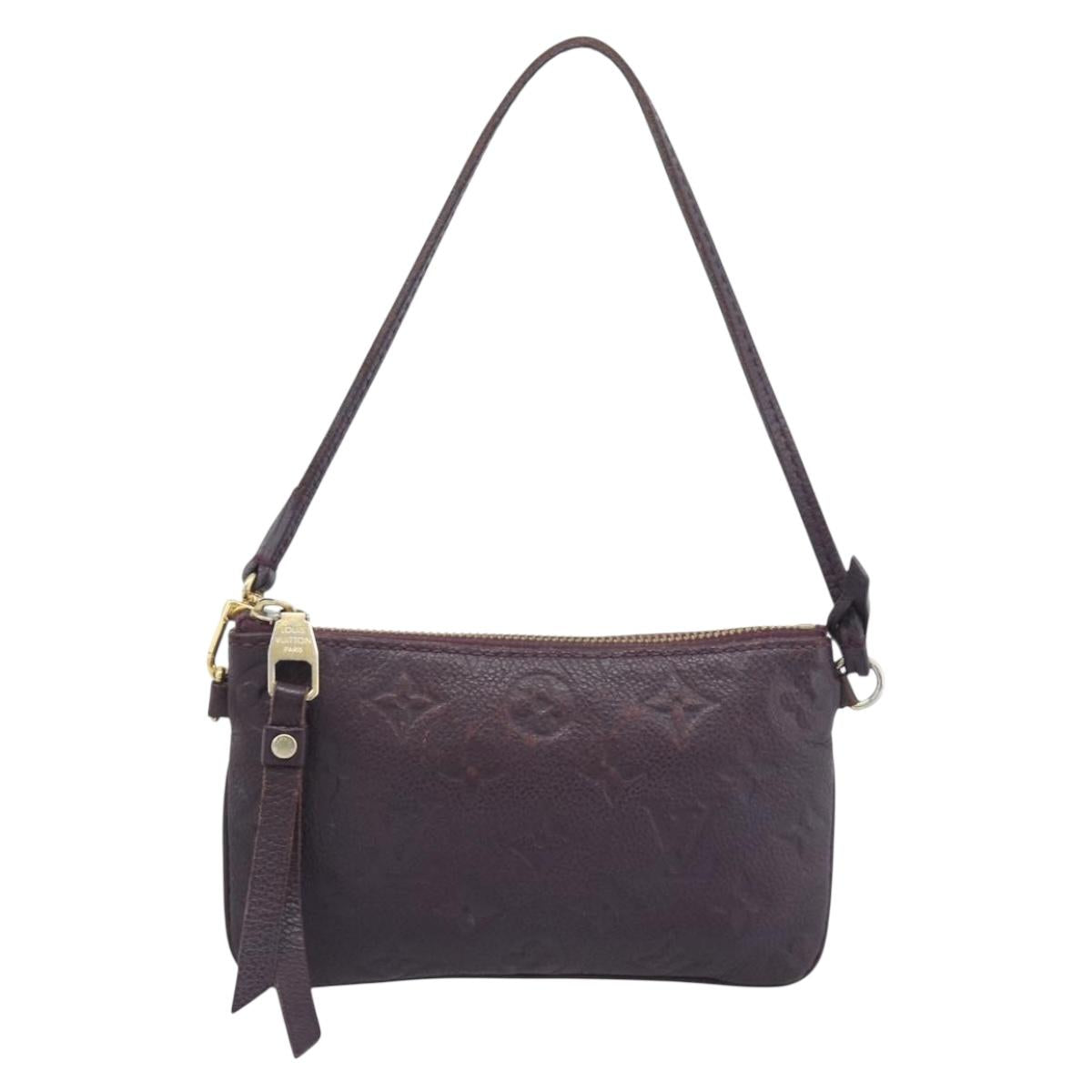 LOUIS VUITTON Monogram Empreinte Citadine PM Pouch Purple LV Auth bs36589